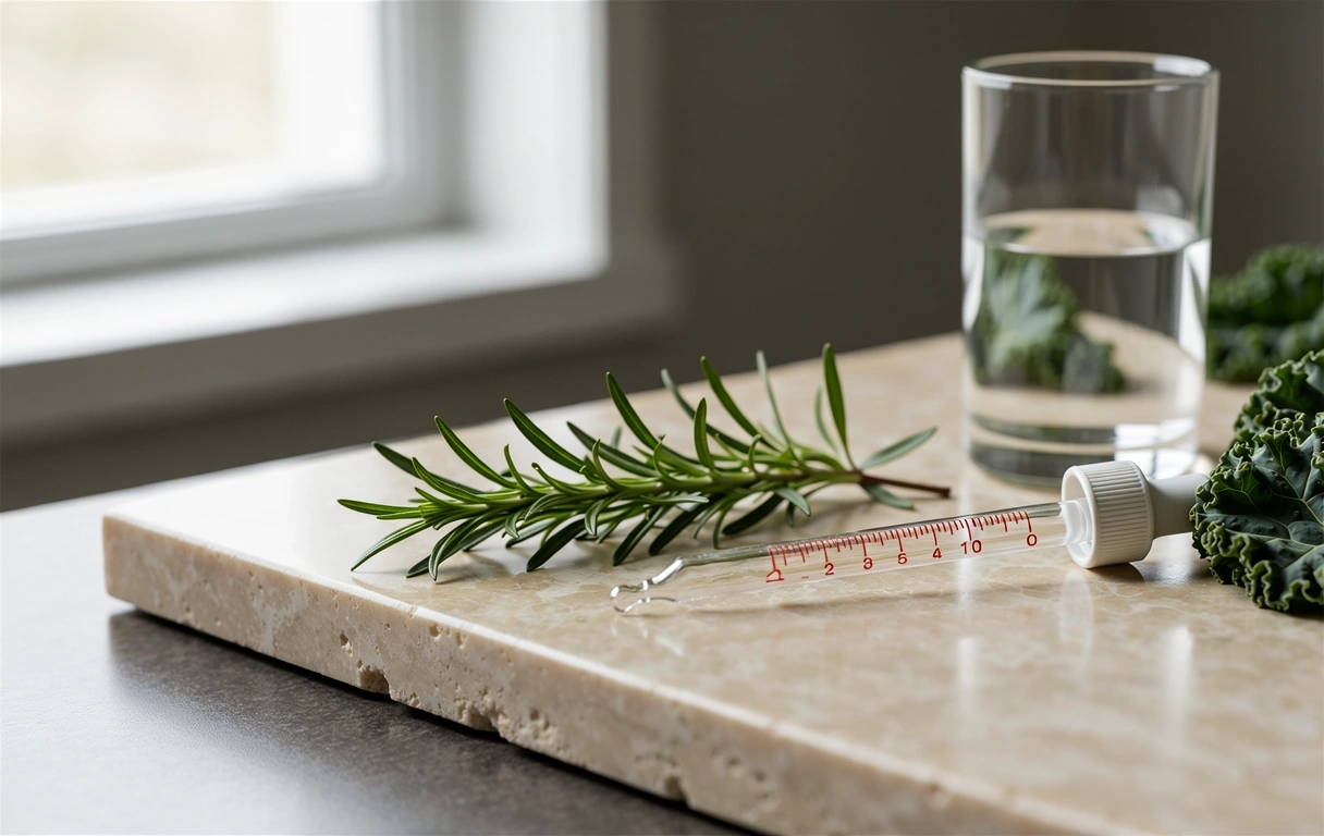 Botanical detail representing nutritional precision
